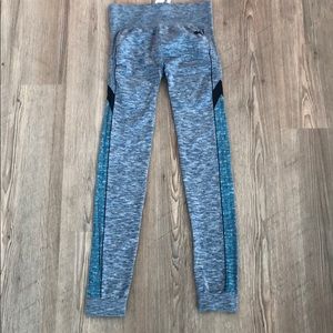 LAAIN cassie seamless leopard legging blue NWT M/L